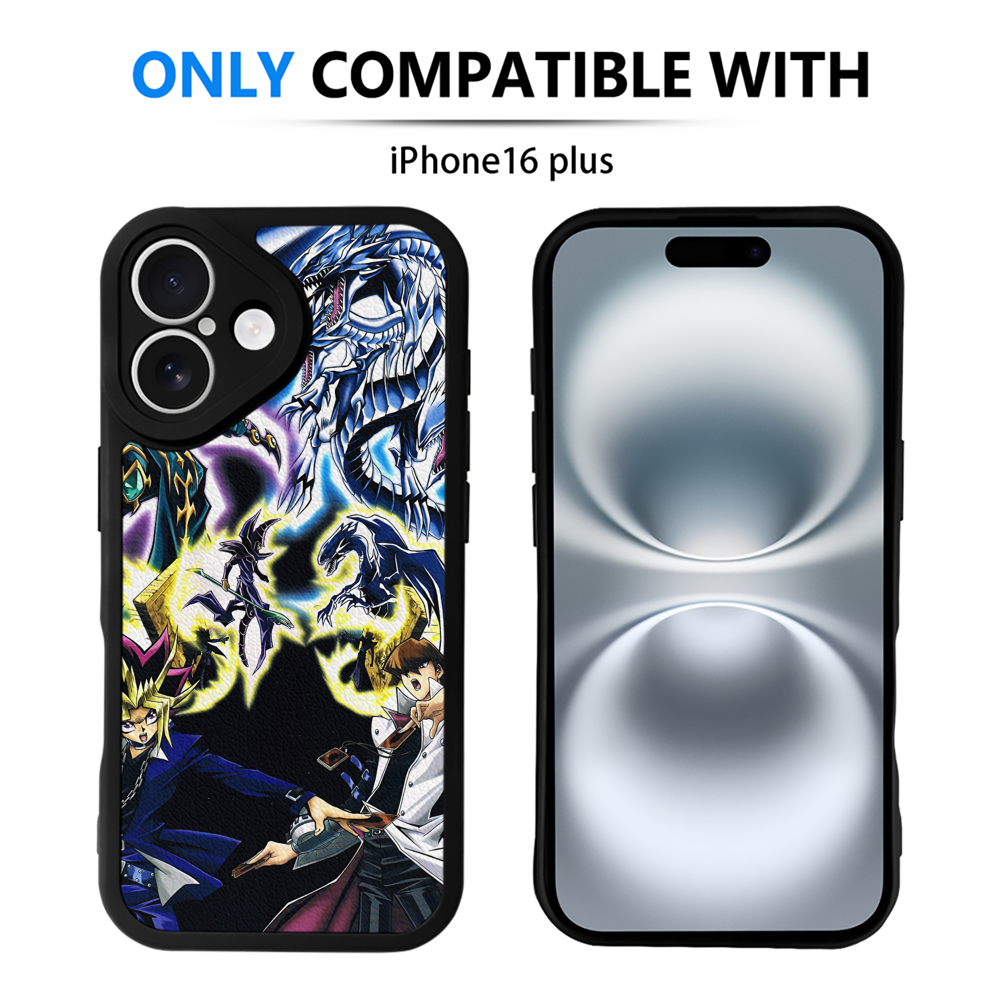 （画像用） 遊☆戯☆王 Yu-Gi-Oh! 【iPhone 16シリーズ対応】シリコンスマホケース（レザー調） 材質：シリコン